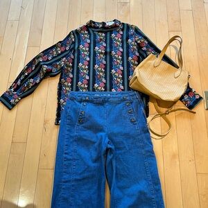 70s Core Style BUNDLE - Steve Madden Purse, blouse, 2 pants!